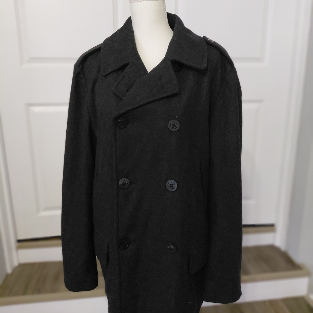 Nautica Men's Classic Black Peacoat